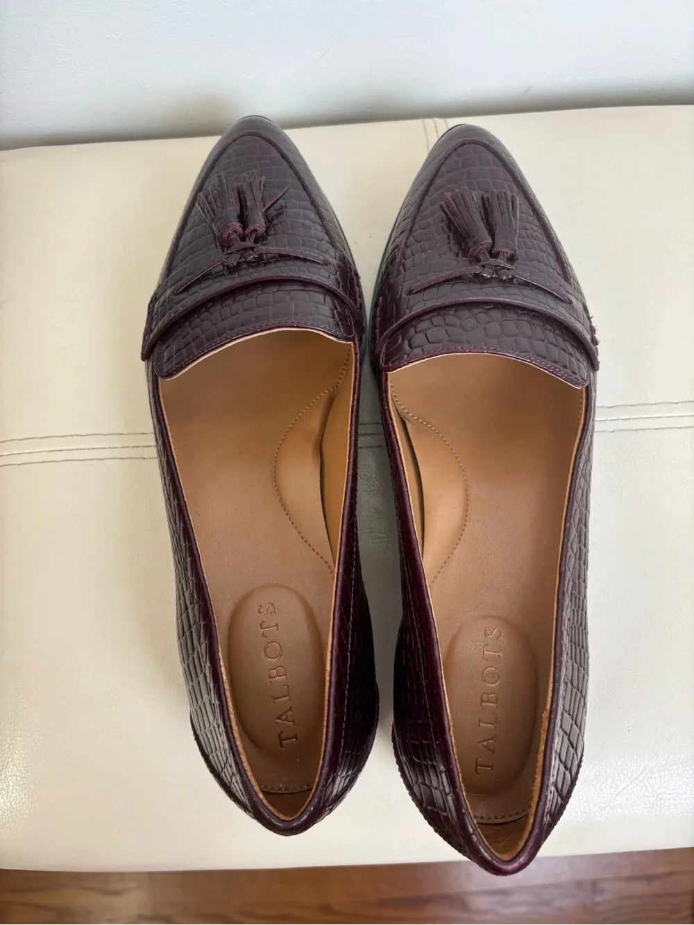 Talbots croc embossed
